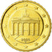 GERMANY - FEDERAL REPUBLIC, 10 Euro Cent, 2003, MS(63), Brass, KM:210