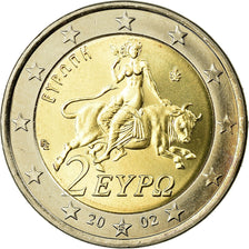 Grecia, 2 Euro, 2002, SC, Bimetálico, KM:188
