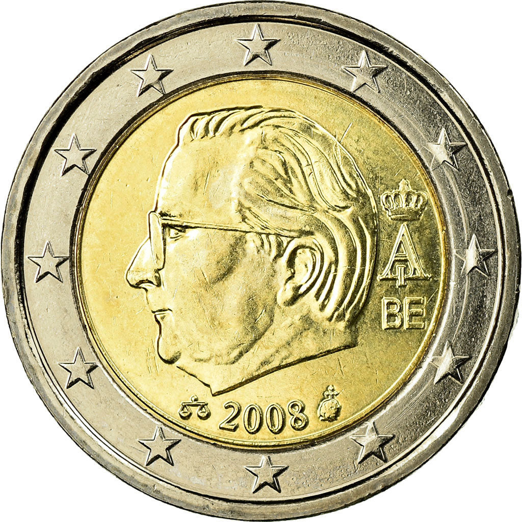 Belgium, 2 Euro, 2008, MS(63), Bi-Metallic, KM:281