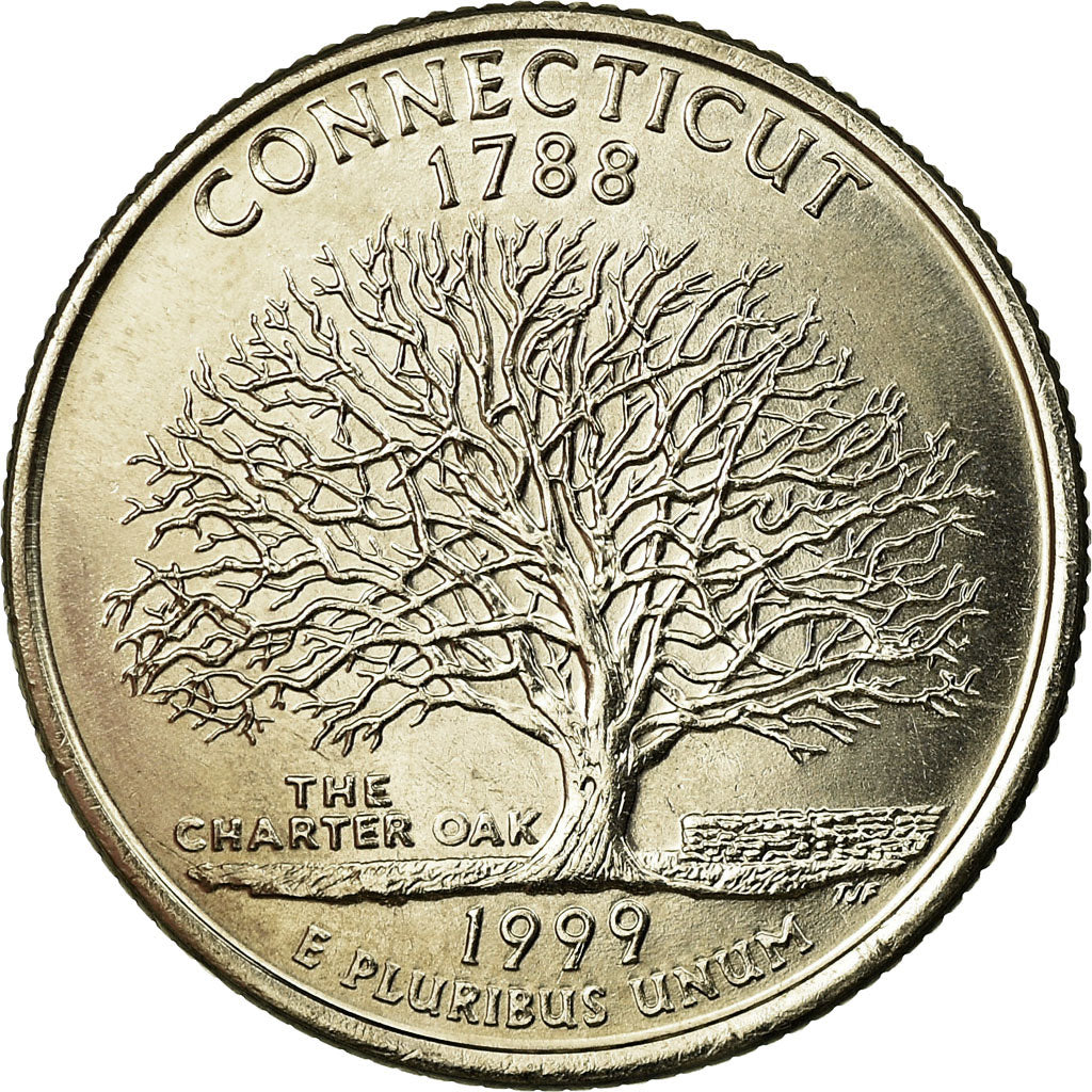 Coin, United States, Connecticut, Quarter, 1999, U.S. Mint, Denver, MS(63)