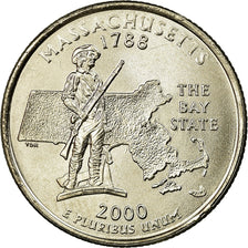 Coin, United States, Massachusetts, Quarter, 2000, U.S. Mint, Philadelphia