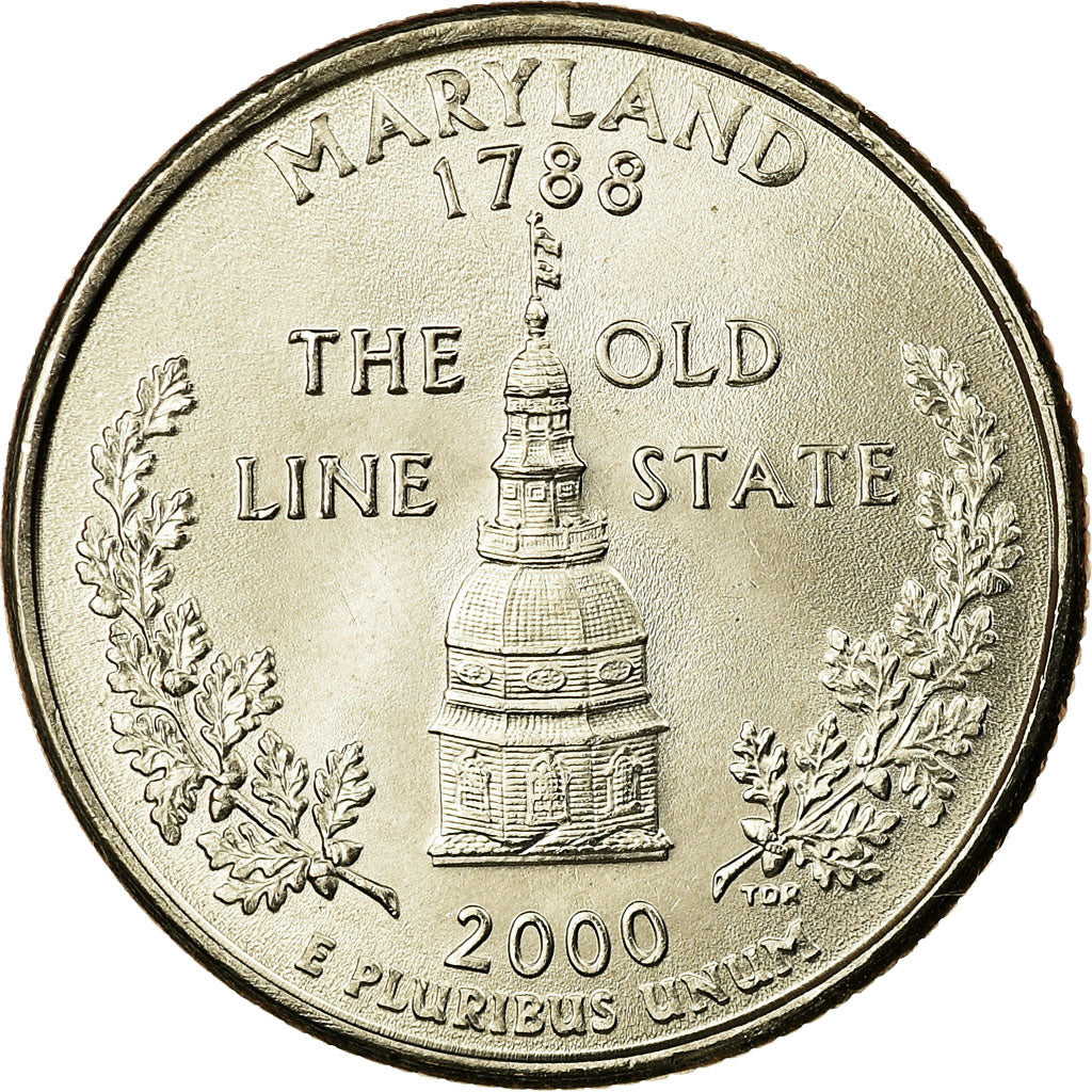 Coin, United States, Maryland, Quarter, 2000, U.S. Mint, Philadelphia, MS(63)