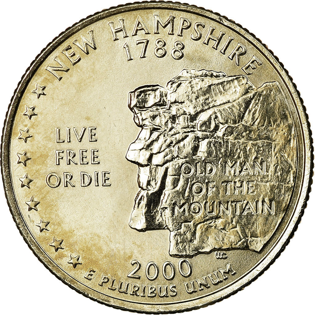 Coin, United States, New Hampshire, Quarter, 2000, U.S. Mint, Denver, MS(63)