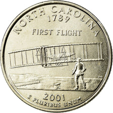 Coin, United States, North Carolina, Quarter, 2001, U.S. Mint, Philadelphia
