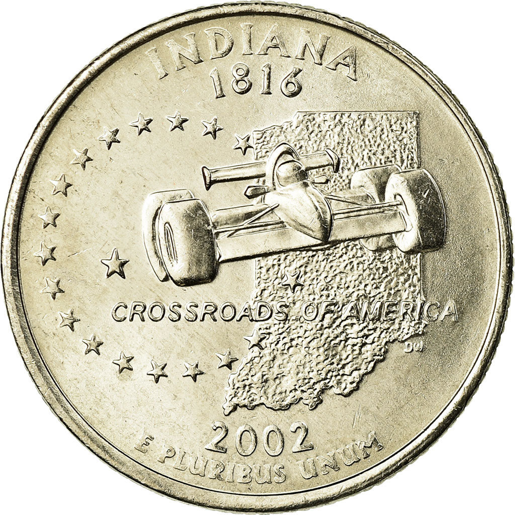 Münze, Vereinigte Staaten, Indiana, Quarter, 2002, U.S. Mint, Denver, UNZ