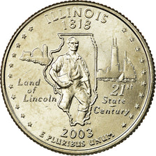 Coin, United States, Illinois, Quarter, 2003, U.S. Mint, Philadelphia, MS(63)