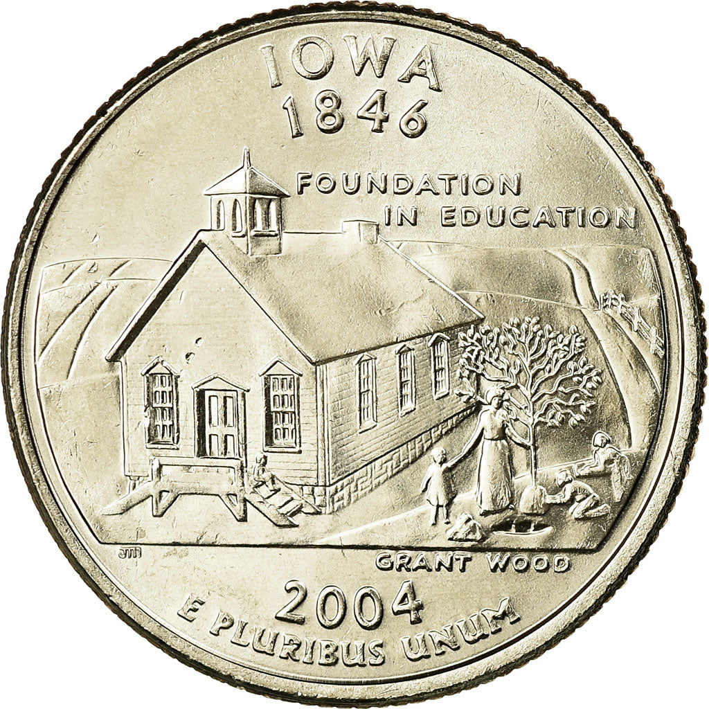 Coin, United States, Iowa, Quarter, 2004, U.S. Mint, Denver, MS(63)