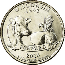 Coin, United States, Wisconsin, Quarter, 2004, U.S. Mint, Denver, MS(63)
