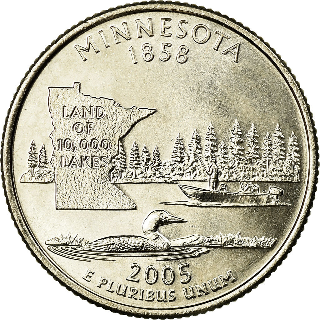 Coin, United States, Minnesota, Quarter, 2005, U.S. Mint, Denver, MS(63)