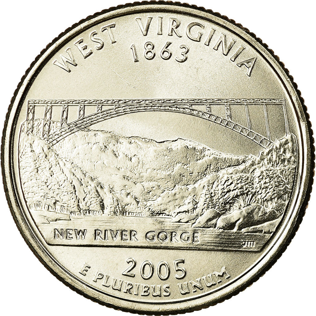 Coin, United States, West Virginia, Quarter, 2005, U.S. Mint, Denver, MS(63)
