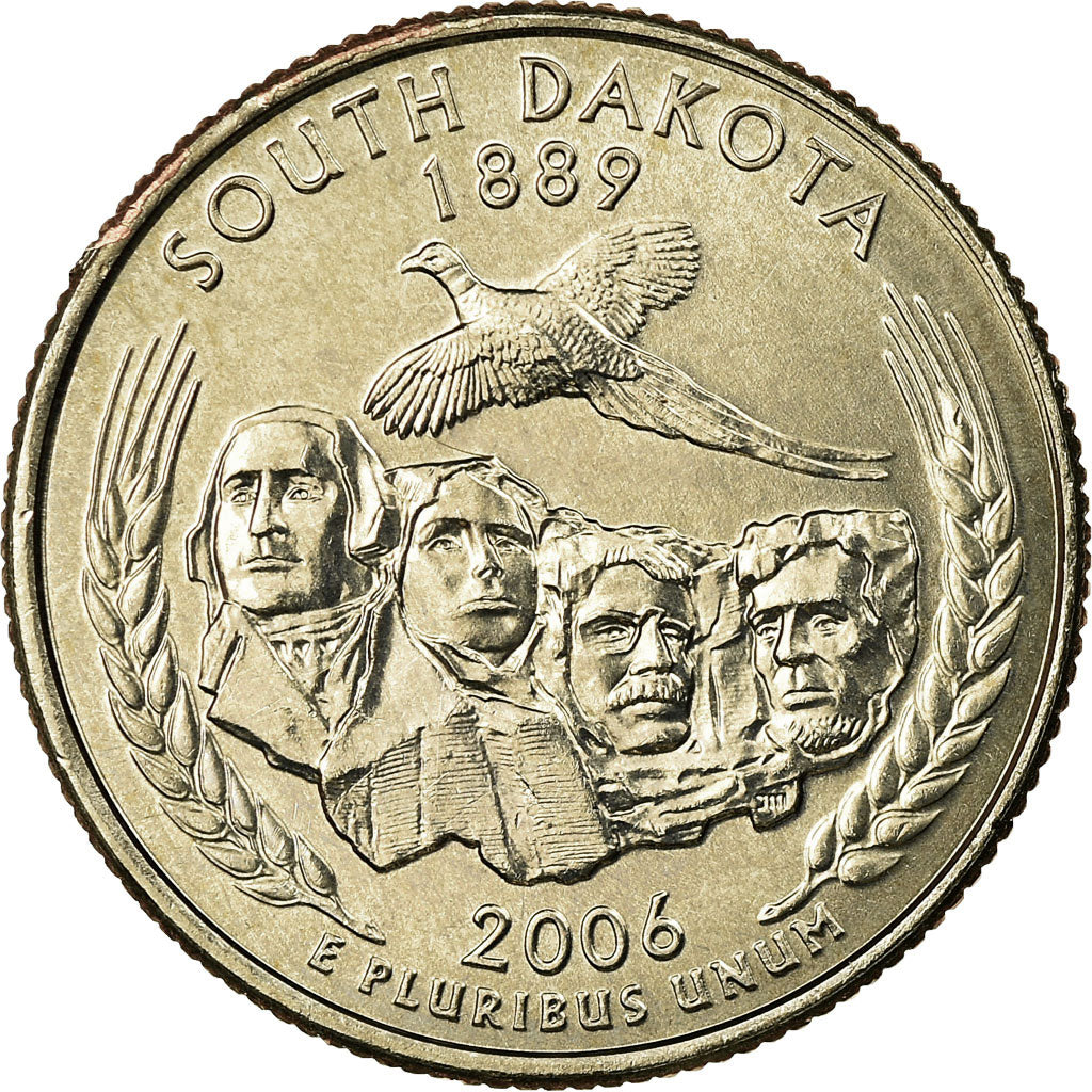 Coin, United States, South Dakota, Quarter, 2006, U.S. Mint, Philadelphia