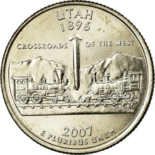 Coin, United States, Utah, Quarter, 2007, U.S. Mint, Philadelphia, MS(63)