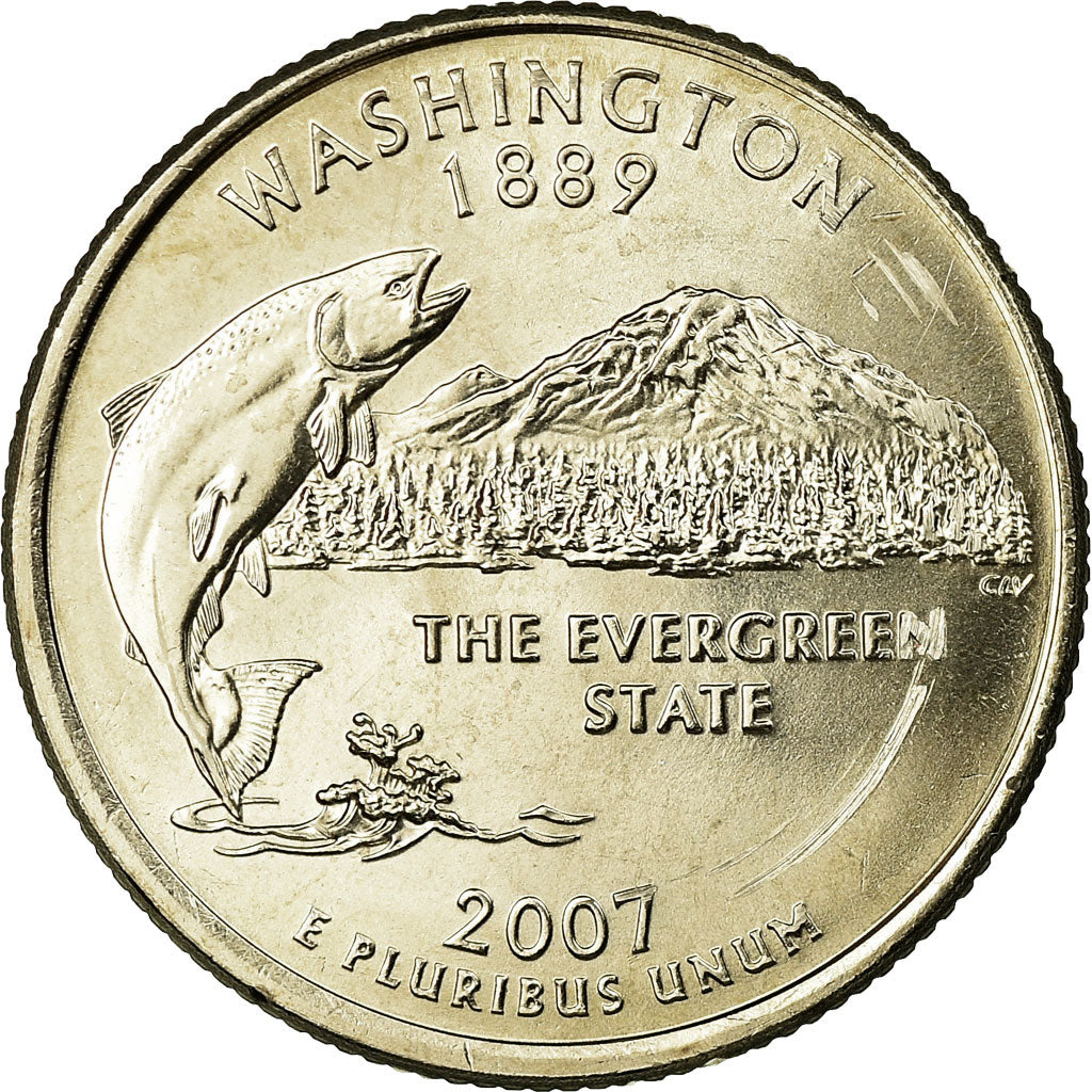 Monnaie, États-Unis, Washington, Quarter, 2007, U.S. Mint, Philadelphie, SPL
