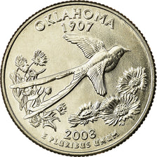 Coin, United States, Oklahoma, Quarter, 2008, U.S. Mint, Denver, MS(63)
