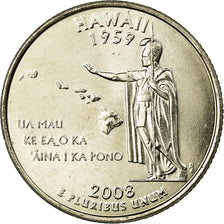 Coin, United States, Hawaii, Quarter, 2008, U.S. Mint, Denver, MS(63)