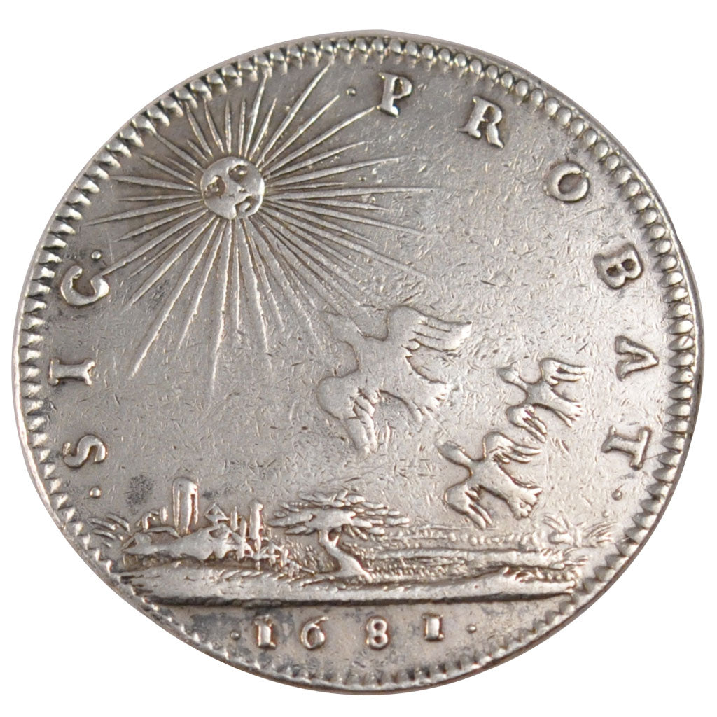 France, Royal, Token, 1681, AU(50-53), Silver, Feuardent #5703, 8.42