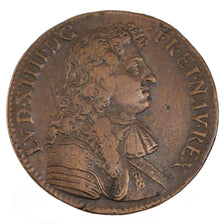 France, Royal, Token, 1669, EF(40-45), Copper, Feuardent #668, 8.04
