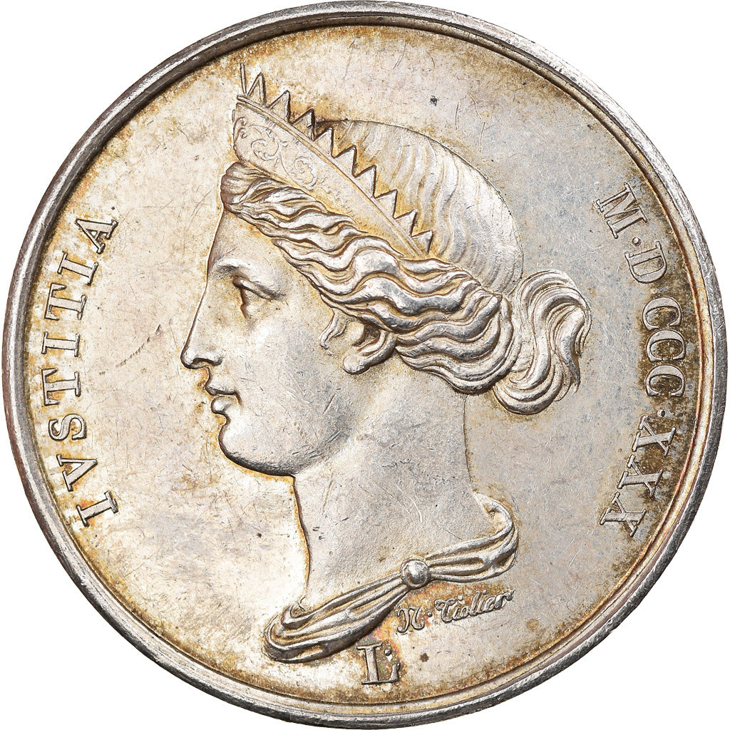 Frankrijk, Token, Droit et Justice, Le Droit, 1830, Tiolier, ZF+, Zilver