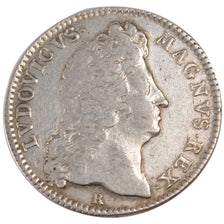 France, Royal, Token, 1687, EF(40-45), Silver, Feuardent #1923, 7.46