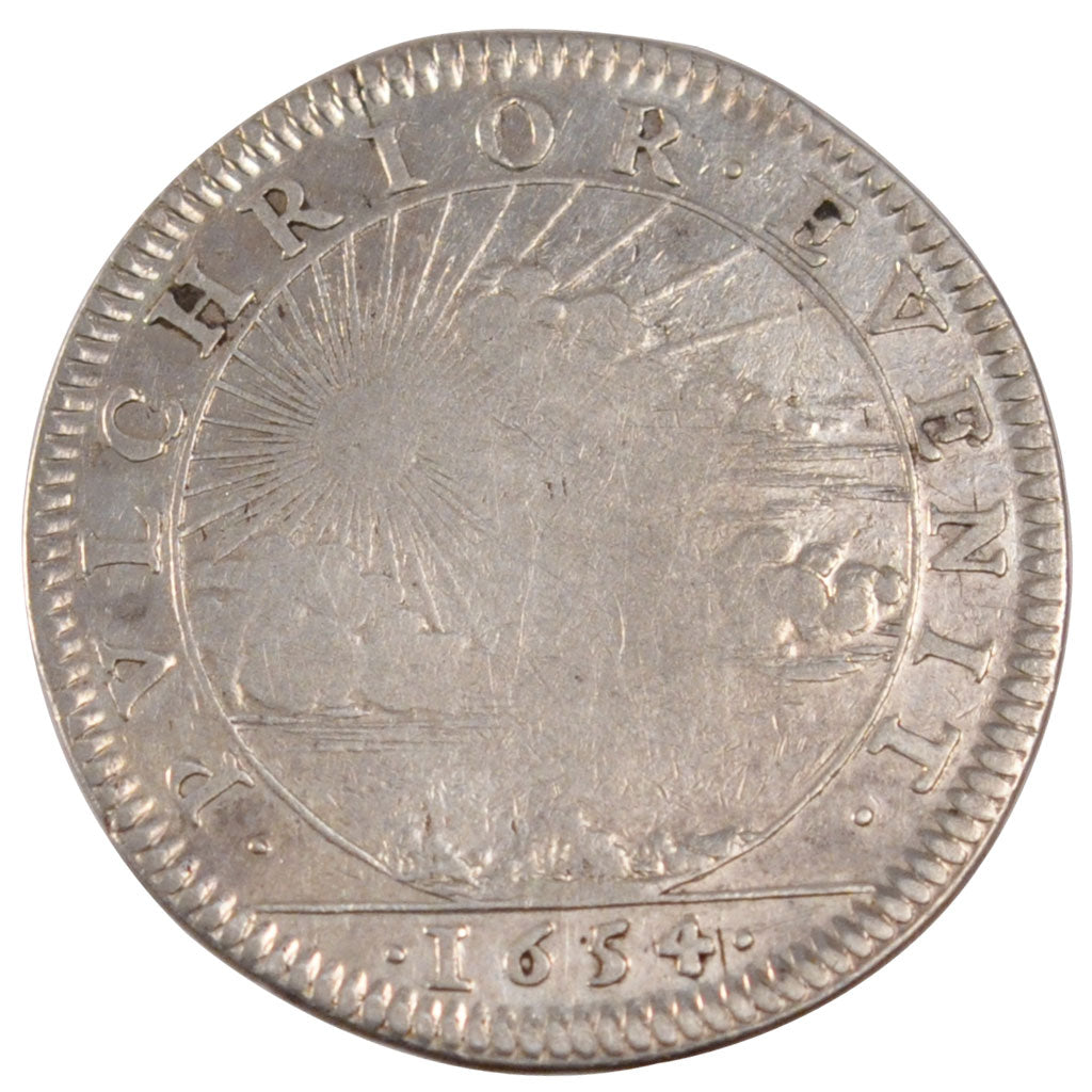 France, Royal, Token, 1654, VF(30-35), Silver, Feuardent #2611, 5.33
