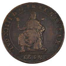 Francia, Token, Royal, 1658, BB, Rame, Feuardent:2544
