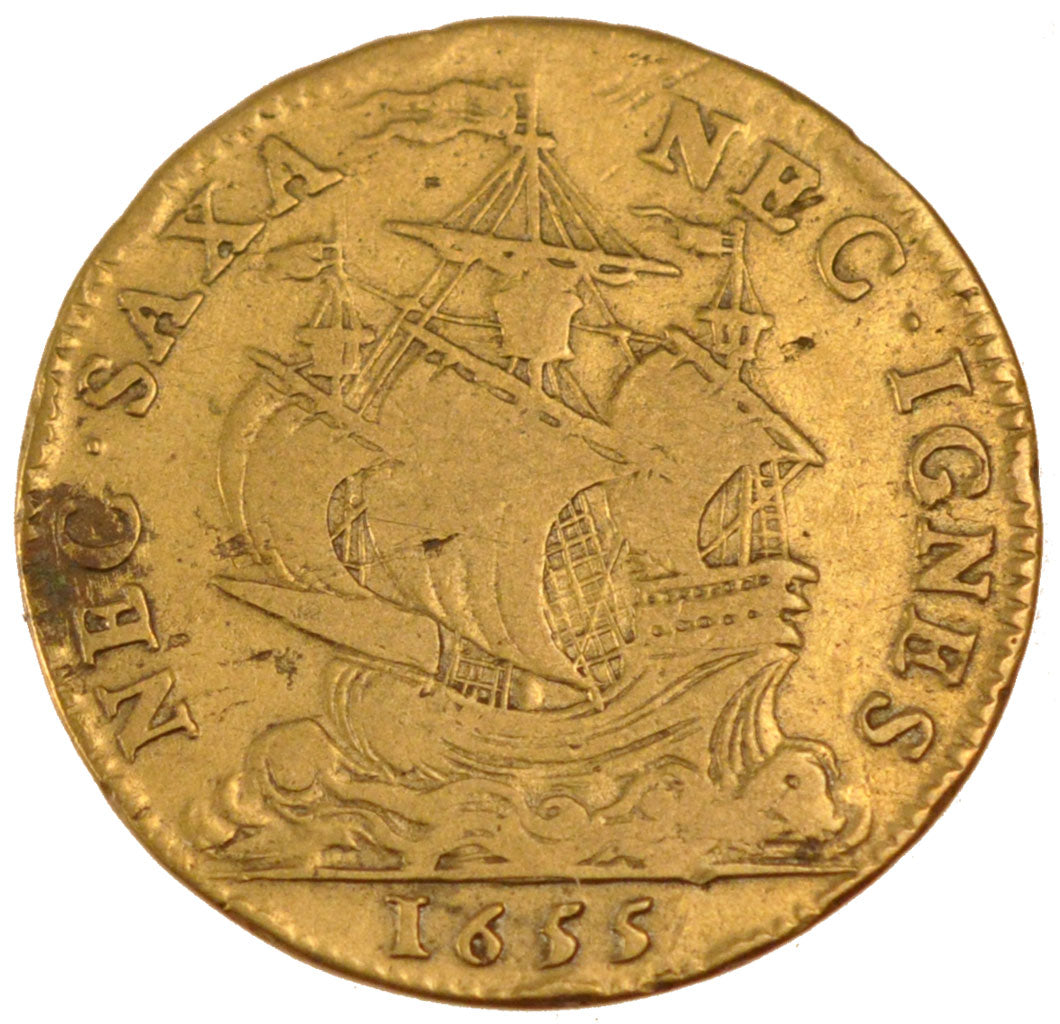 France, Royal, Token, 1655, EF(40-45), Copper, Feuardent #3578, 6.86