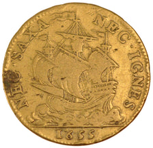 France, Royal, Token, 1655, EF(40-45), Copper, Feuardent #3578, 6.86
