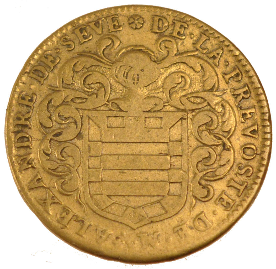France, Royal, Token, 1655, EF(40-45), Copper, Feuardent #3578, 6.86