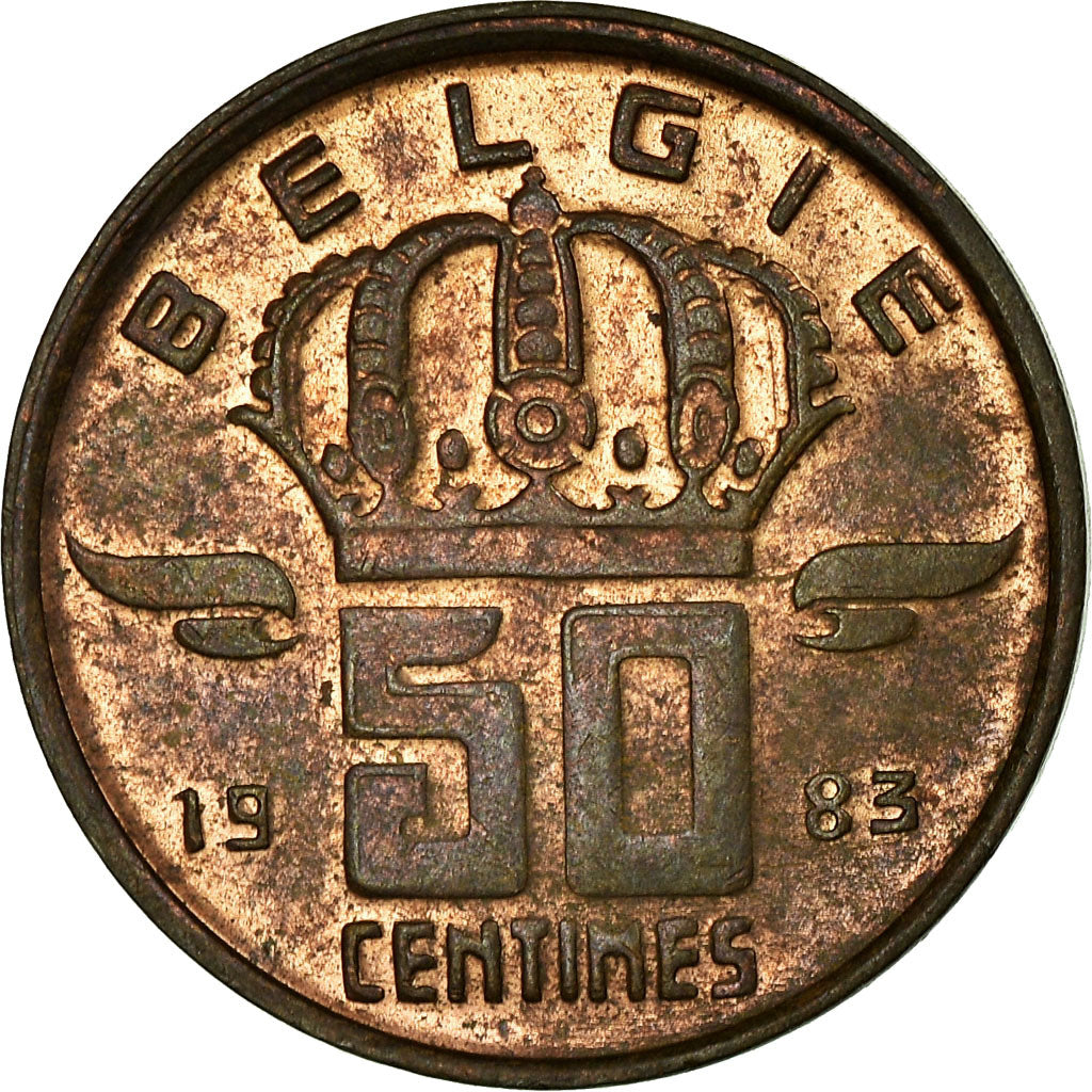 Moneda, Bélgica, Baudouin I, 50 Centimes, 1983, MBC, Bronce, KM:149.1