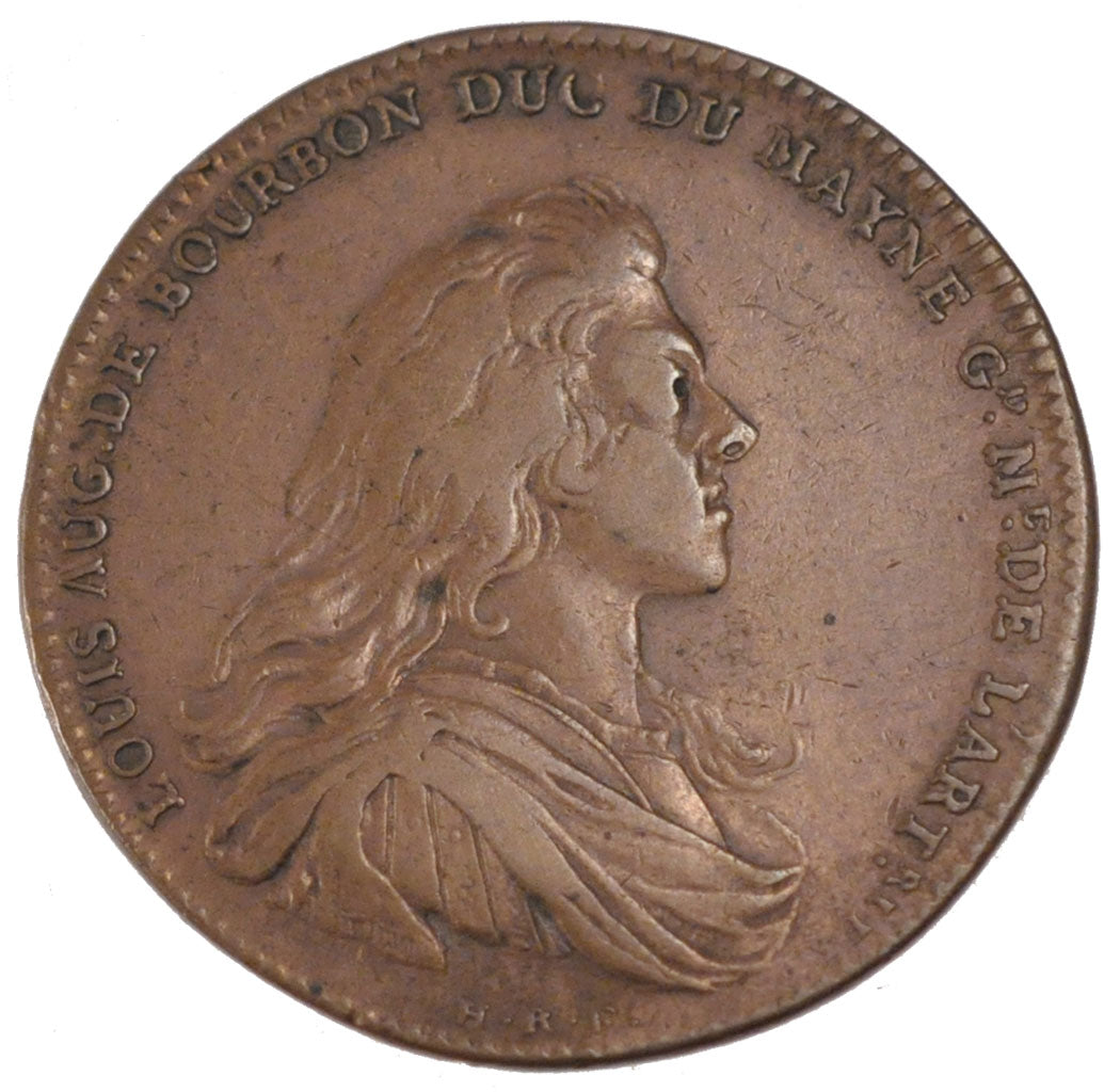 France, Royal, Token, 1705, EF(40-45), Copper, Feuardent #1031, 6.30