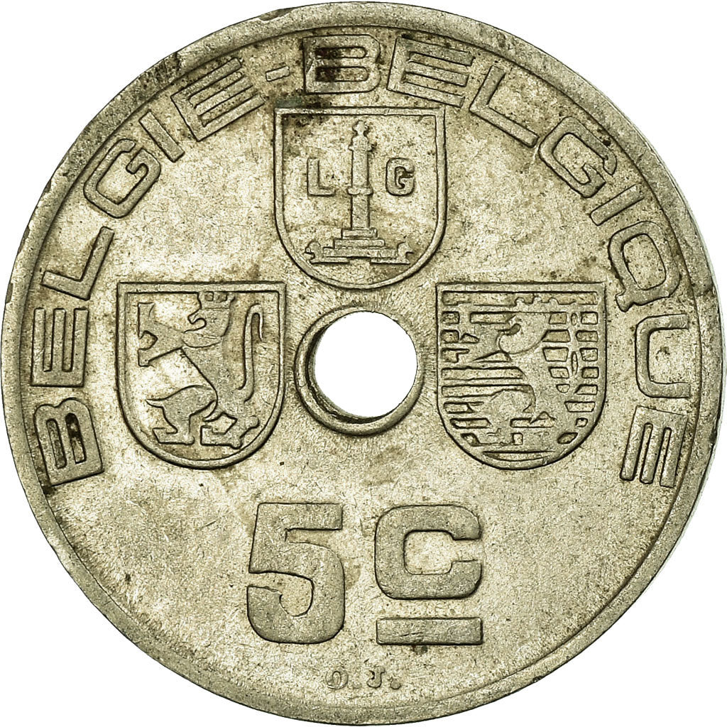 Coin, Belgium, 5 Centimes, 1940, EF(40-45), Nickel-brass, KM:111
