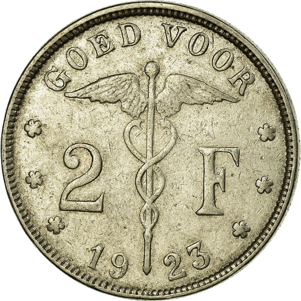 Monnaie, Belgique, 2 Francs, 2 Frank, 1923, TTB, Nickel, KM:92
