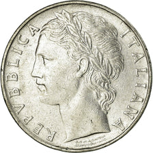Coin, Italy, 100 Lire, 1955, Rome, EF(40-45), Stainless Steel, KM:96.1