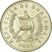 Coin, Guatemala, Quetzal, 2001, AU(55-58), Nickel-brass, KM:284