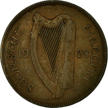 Coin, IRELAND REPUBLIC, Penny, 1928, EF(40-45), Bronze, KM:3