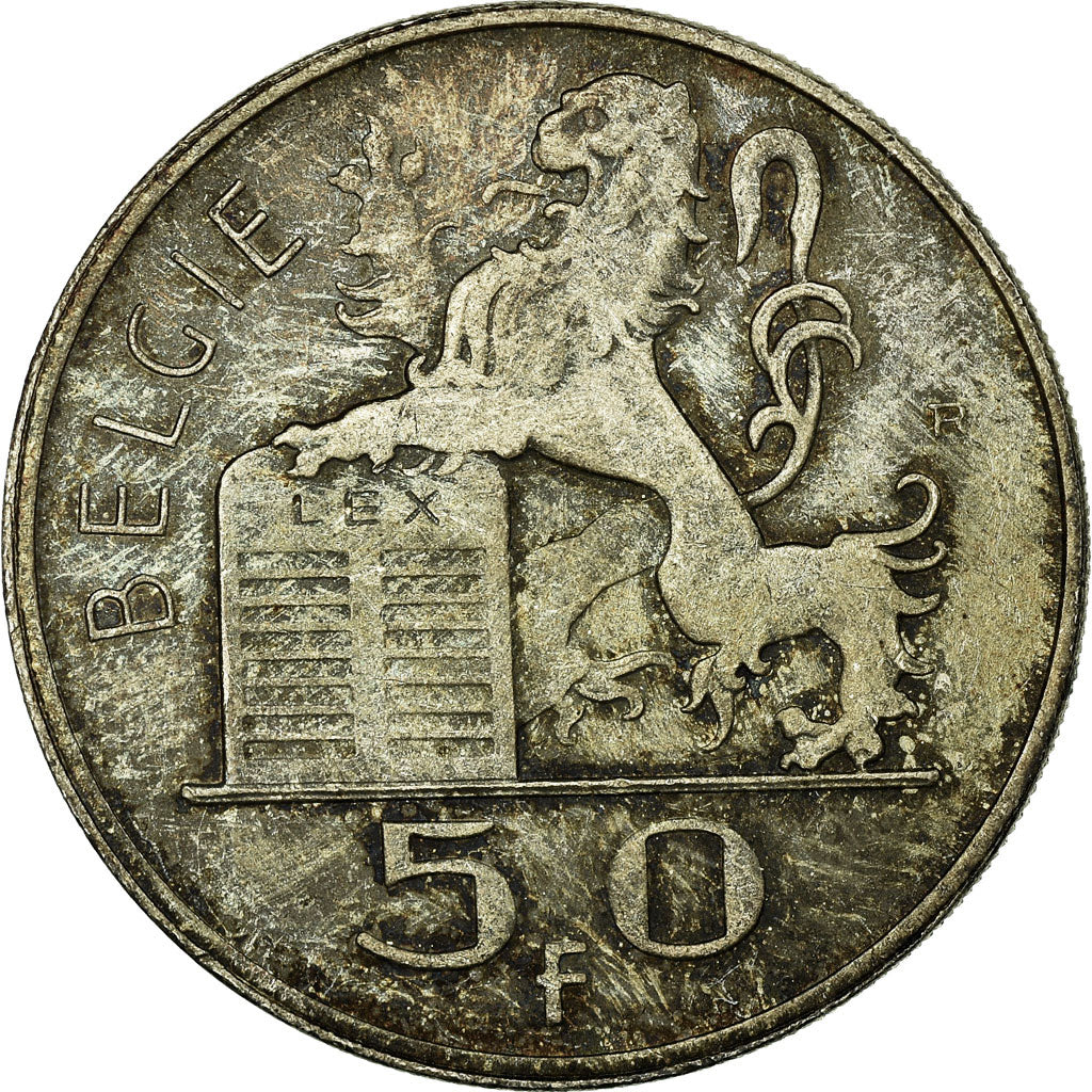 Coin, Belgium, 50 Francs, 50 Frank, 1948, VF(20-25), Silver, KM:137