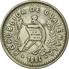 Coin, Guatemala, 25 Centavos, 1994, EF(40-45), Copper-nickel, KM:278.5