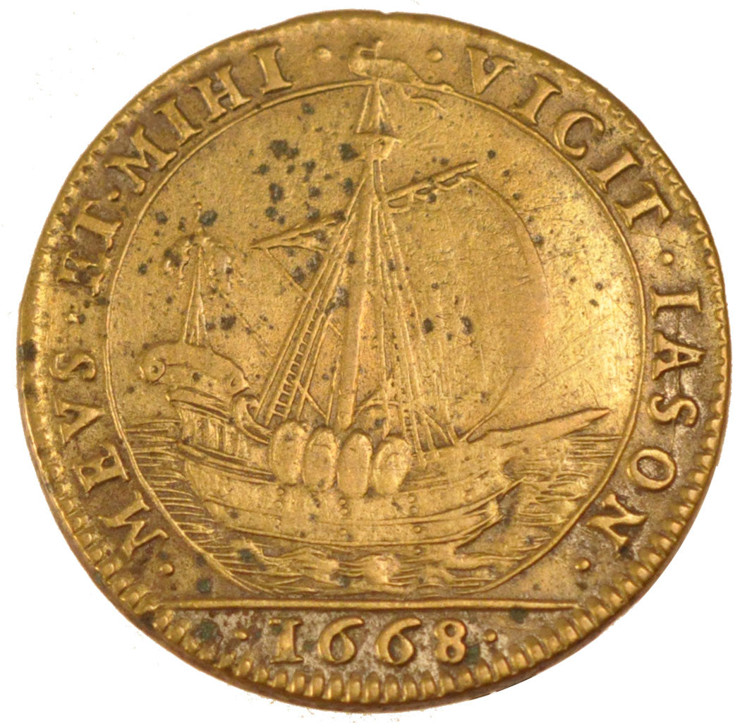 France, Royal, Token, 1668, EF(40-45), Copper, Feuardent #13131, 6.08