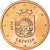 Letonia, 2 Euro Cent, 2014, SC, Cobre chapado en acero