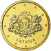 Latvia, 10 Euro Cent, 2014, UNZ, Messing