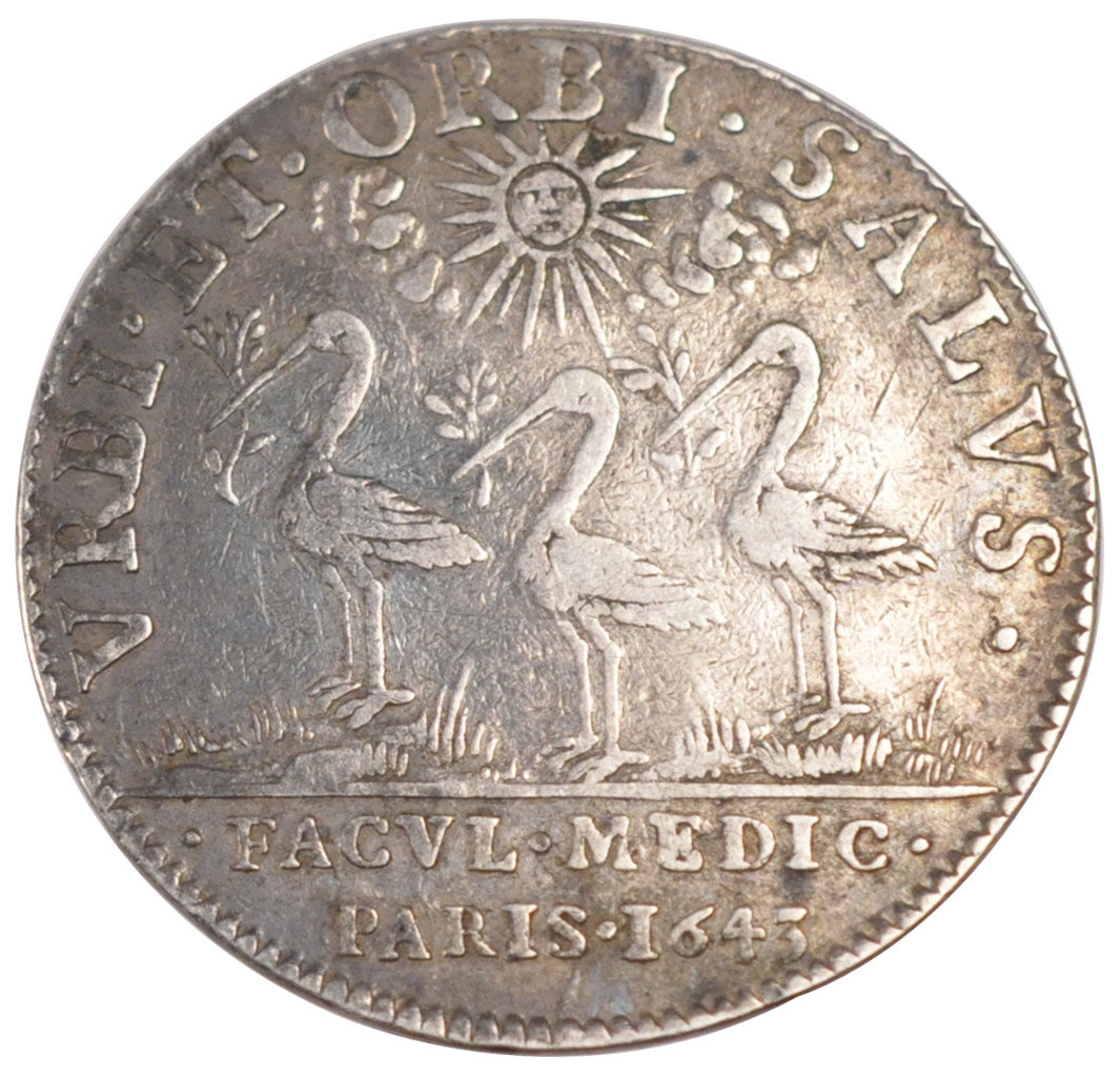France, Royal, Token, 1643, EF(40-45), Silver, Feuardent #4493, 4.87