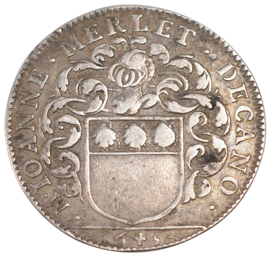 France, Royal, Token, 1643, EF(40-45), Silver, Feuardent #4493, 4.87