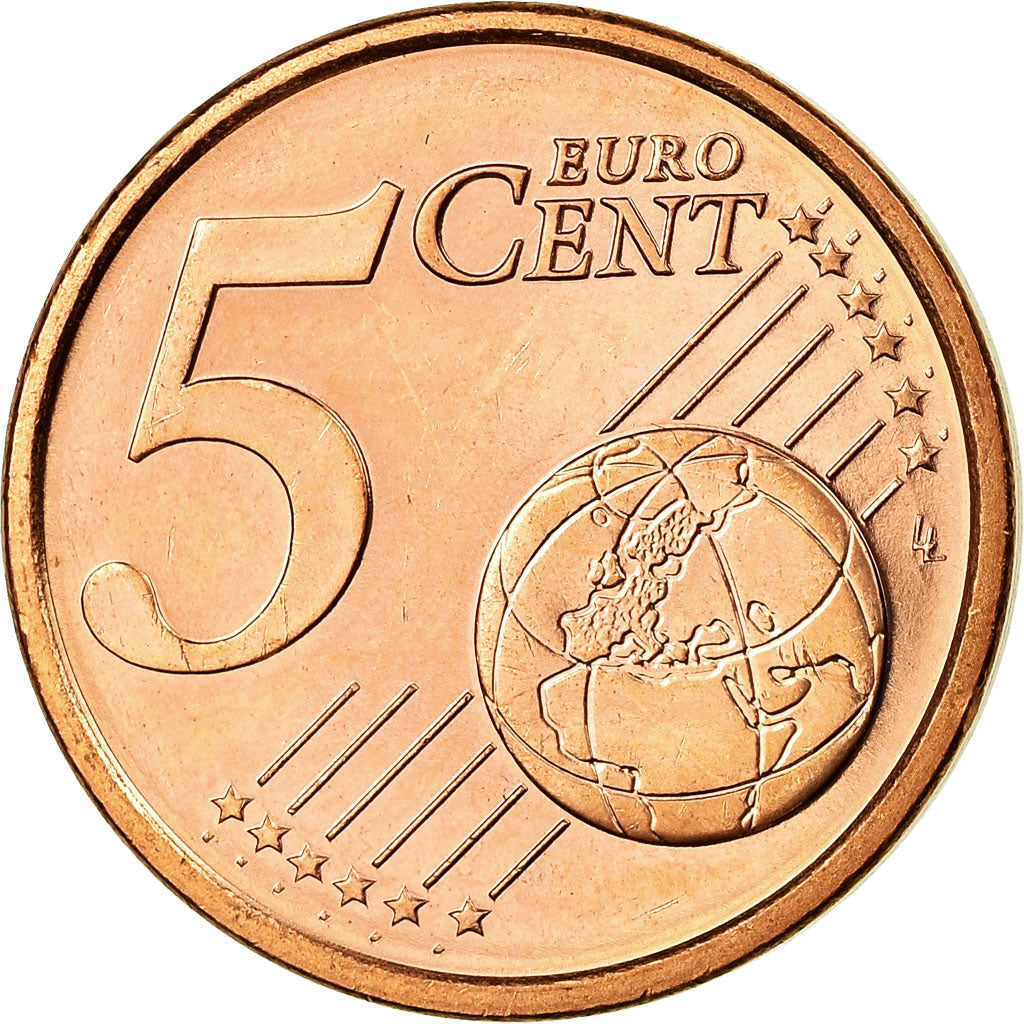 San Marino, 5 Euro Cent, 2004, MS(63), Aço Cromado a Cobre, KM:442