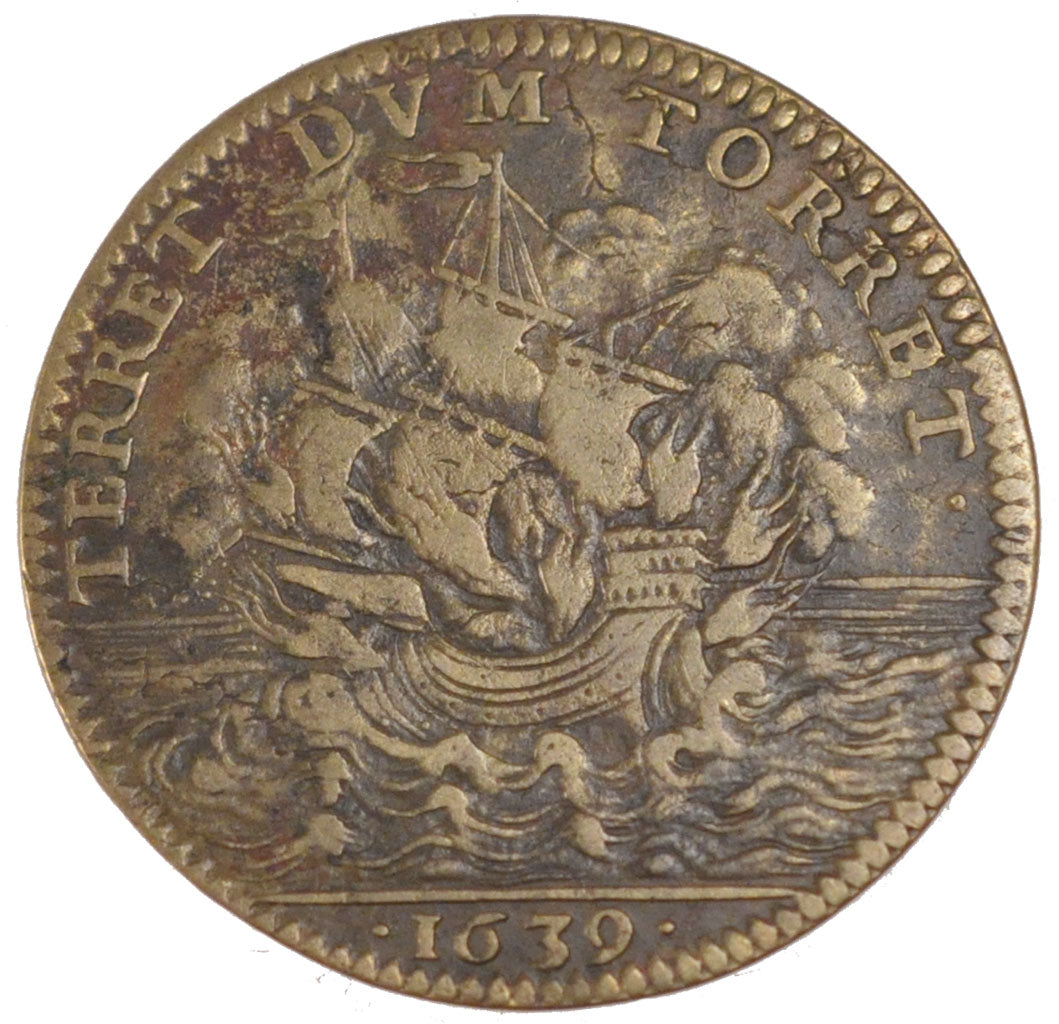 France, Royal, Token, 1639, EF(40-45), Copper, Feuardent #9014a, 5.33