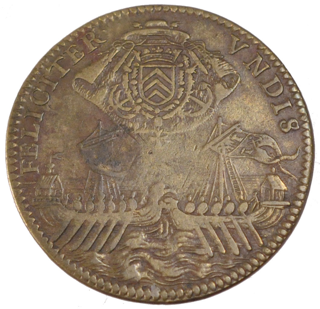 France, Royal, Token, 1639, EF(40-45), Copper, Feuardent #9014a, 5.33