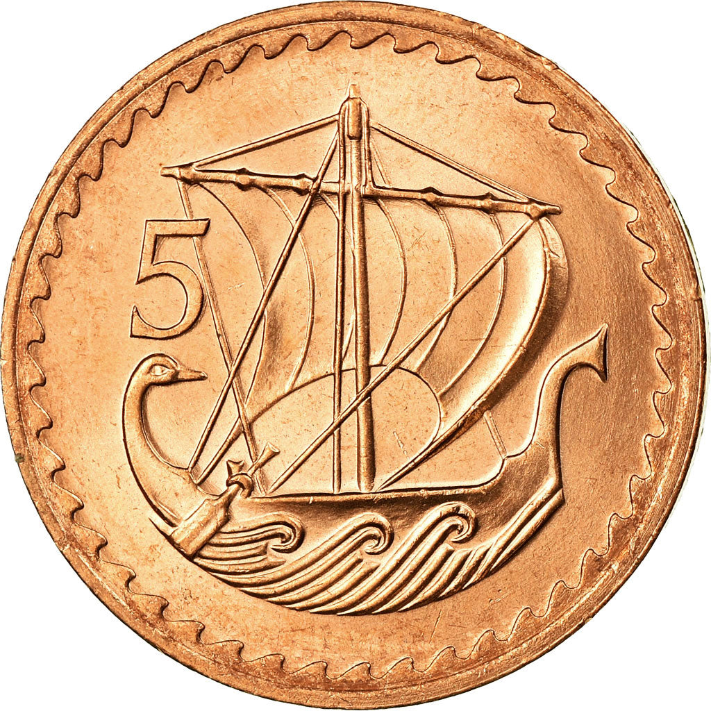 Münze, Zypern, 5 Mils, 1980, UNZ, Bronze, KM:39