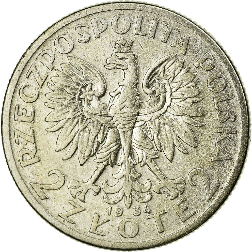 Moneta, Polonia, 2 Zlote, 1934, Warsaw, SPL-, Argento, KM:20