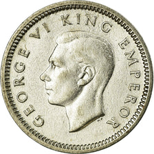 Coin, New Zealand, George VI, 3 Pence, 1939, AU(55-58), Silver, KM:7