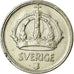 Coin, Sweden, Gustaf V, 10 Öre, 1947, EF(40-45), Silver, KM:813