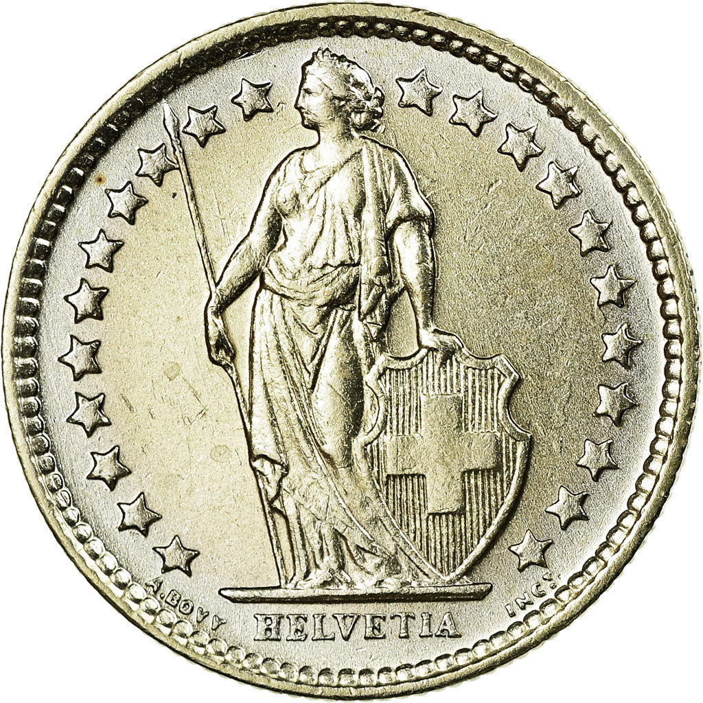 Coin, Switzerland, 1/2 Franc, 1959, Bern, AU(55-58), Silver, KM:23